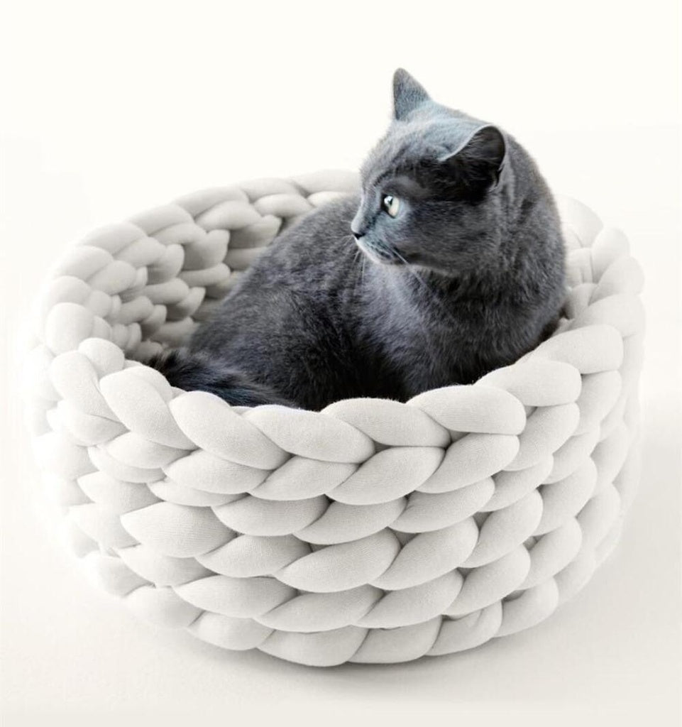 Floofi Yarn Pet Bed (S Pink)