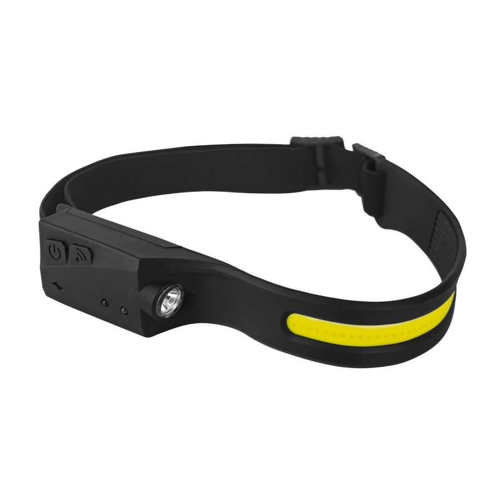 KILIROO 2PCS LED Rechargeable Headlamp with Motion Sensor (Black and Yellow)