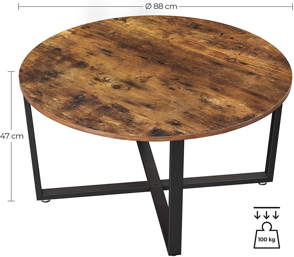 VASAGLE Round Coffee Table