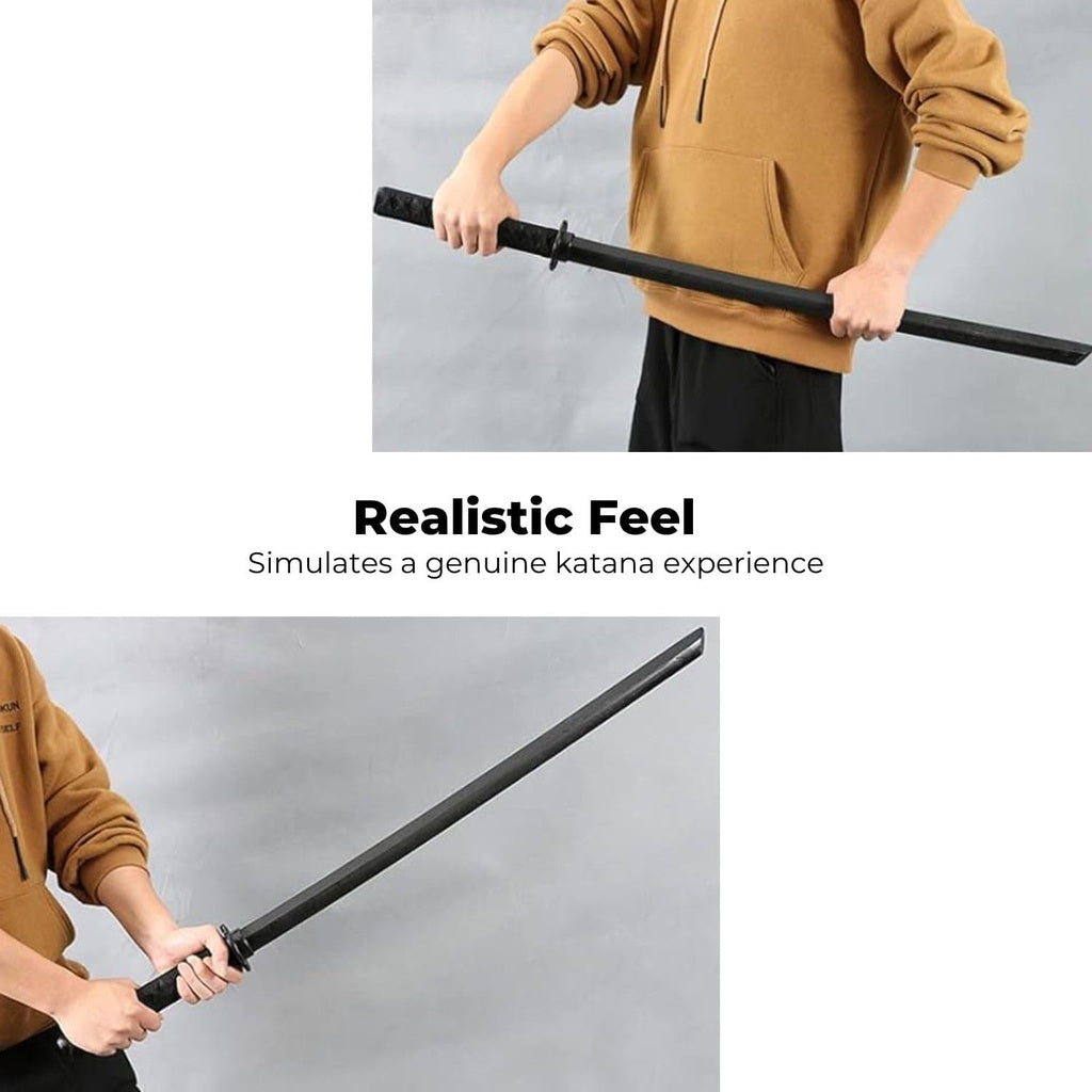 VERPEAK Wooden Training Samurai Kendo Katana Black