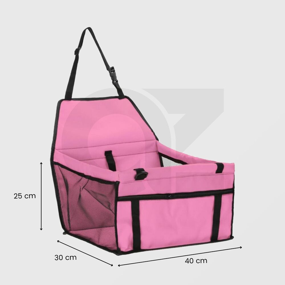 Floofi Cat Dog Pet Car Booster Seat Puppy Carrier Safety Protector Basket Pink