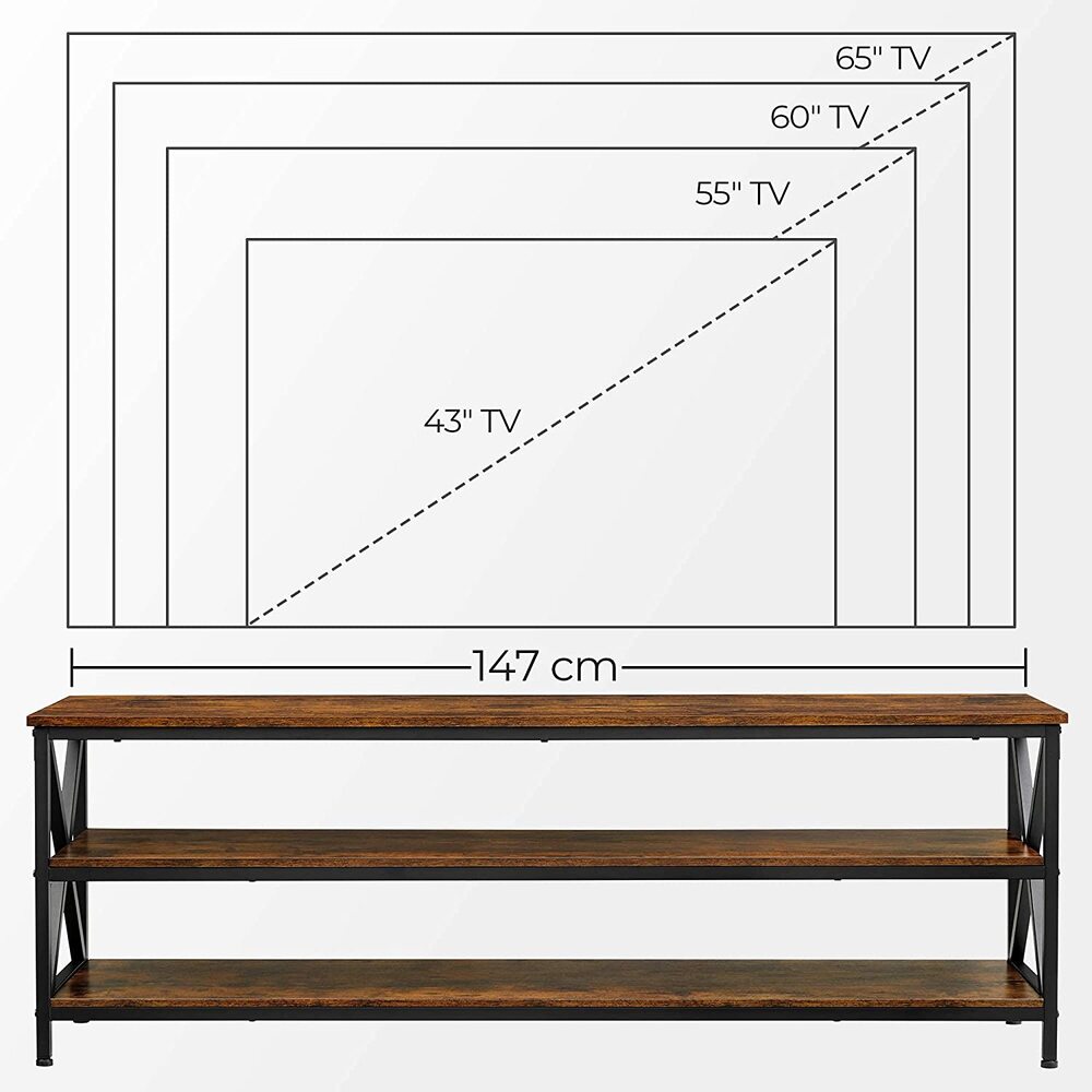 VASAGLE 147cm Entertainment Unit with Shelves