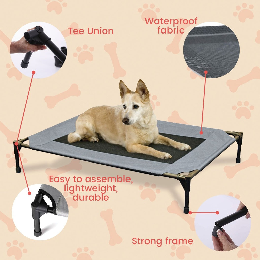 Floofi Elevated Pet Bed (L Black)