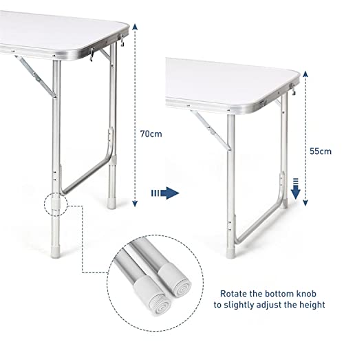 KILIROO Camping Table 120cm Silver With Black Storage Bag