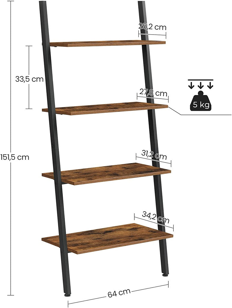 VASAGLE 4 Tier Slanted Shelf