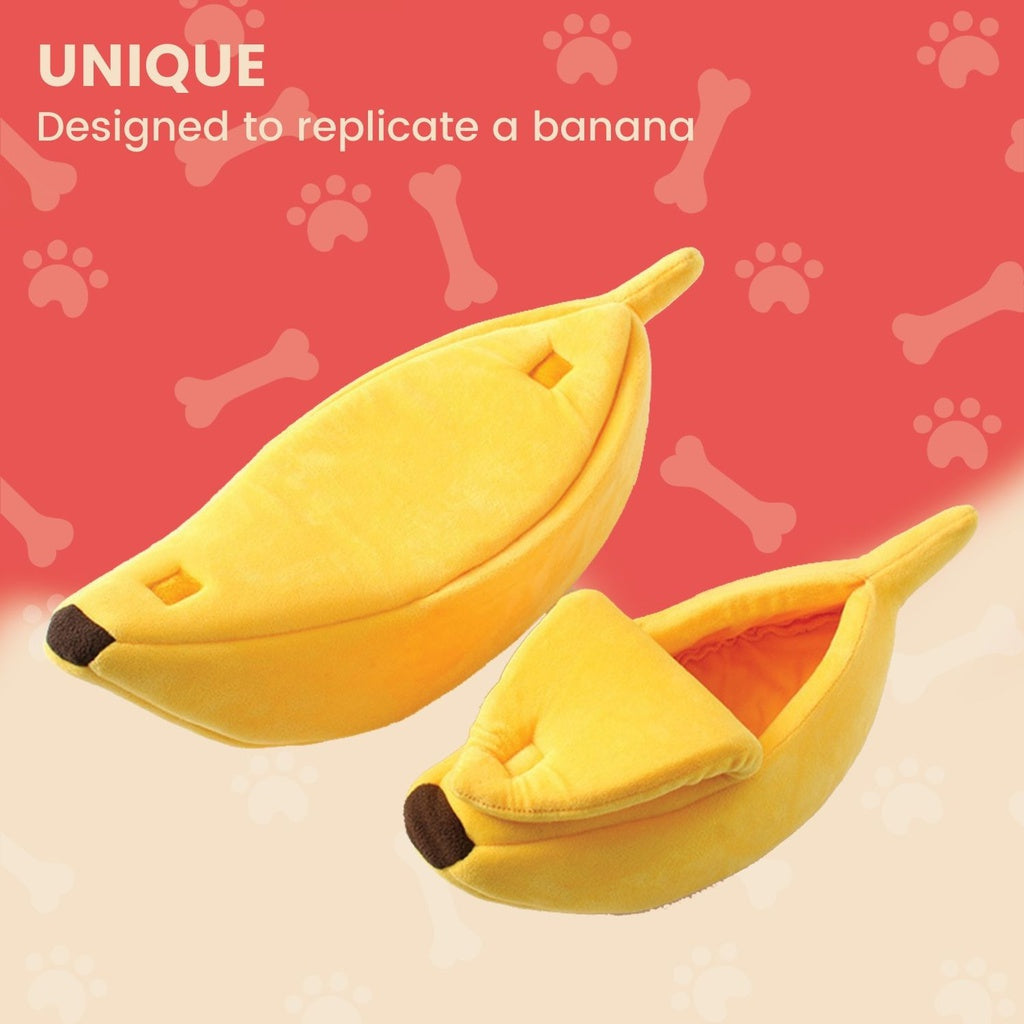 Floofi Banana Pet Bed (L Yellow)