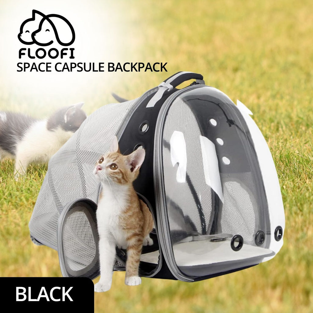 Floofi Expandable Space Capsule Backpack - Model 1 (Black)