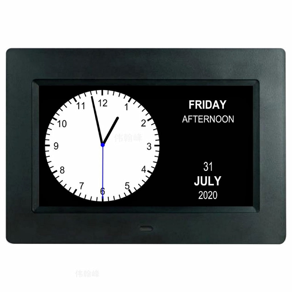 GOMINIMO Day Date Calendar Clock Dementia Clock Digital Alarm Clock with Large LCD Screen (Black)